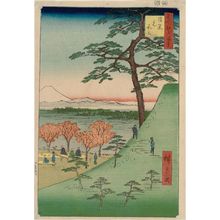 Utagawa Hiroshige, 歌川広重 (Utagawa Hiroshige I)による浮世絵「Original Fuji, Meguro (Meguro Moto-Fuji), from the series One Hundred Famous Views of Edo (Meisho Edo hyakkei)」