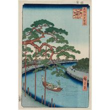 Utagawa Hiroshige: Five Pines, Onagi Canal (Onagigawa Gohonmatsu), from the series One Hundred Famous Views of Edo (Meisho Edo hyakkei) - Museum of Fine Arts