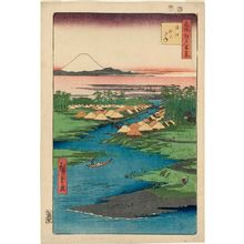 歌川広重: Horie and Nekozane (Horie Nekozane), from the series One Hundred Famous Views of Edo (Meisho Edo hyakkei) - ボストン美術館
