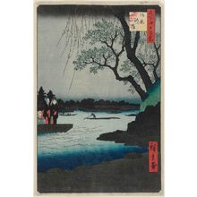 Japanese Print "Oumayagashi (Oumayagashi), from the series One Hundred Famous Views of Edo (Meisho Edo hyakkei)" by Utagawa Hiroshige, 歌川広重 (Utagawa Hiroshige I)