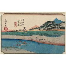 Utagawa Hiroshige: Odawara: The Sakawa River (Odawara, Sakawagawa), from the series Fifty-three Stations of the Tôkaidô Road (Tôkaidô gojûsan tsugi no uchi), also known as the First Tôkaidô or Great Tôkaidô - Museum of Fine Arts