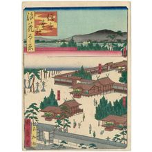 歌川国員: Main Shrine of Sumiyoshi (Sumiyoshi Honsha), from the series One Hundred Views of Osaka (Naniwa hyakkei) - ボストン美術館