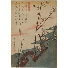 Utagawa Hiroshige: Blossoming Plum, from the series Japanese and Chinese Poems for Recitation (Wakan rôeishû) - Museum of Fine Arts