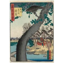 Nansuitei Yoshiyuki: Inari Shrine at Star Pond in Hirota (Hirota Hoshi-ga-ike Inari), from the series One Hundred Views of Osaka (Naniwa hyakkei) - Museum of Fine Arts