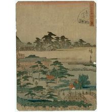 二歌川広重: No. 25, Kameido Tenjin Shrine (Kameido Tenjin), from the series Forty-Eight Famous Views of Edo (Edo meisho yonjûhakkei) - ボストン美術館
