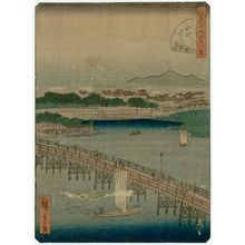 二歌川広重: No. 29, Eitai Bridge (Eitai-bashi), from the series Forty-Eight Famous Views of Edo (Edo meisho yonjûhakkei) - ボストン美術館
