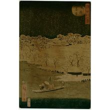 二歌川広重: Twilight Snow at Hashiba (Hashiba bosetsu), from the series Eight Views of the Sumida River (Sumidagawa hakkei) - ボストン美術館