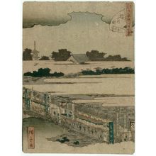 二歌川広重: No. 20, Saruwaka-machi, from the series Forty-Eight Famous Views of Edo (Edo meisho yonjûhakkei) - ボストン美術館