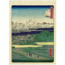二歌川広重: No. 24, Plum Garden at Kameido (Kameido umeyashiki), from the series Forty-Eight Famous Views of Edo (Edo meisho yonjûhakkei) - ボストン美術館