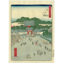 二歌川広重: No. 33, Zôjô-ji Temple (Zôjô-ji), from the series Forty-Eight Famous Views of Edo (Edo meisho yonjûhakkei) - ボストン美術館