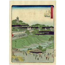 二歌川広重: No. 39, Suiten Shrine at Akabane (Akabane Suitengû), from the series Forty-Eight Famous Views of Edo (Edo meisho yonjûhakkei) - ボストン美術館