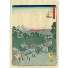 Utagawa Hiroshige II: No. 5, Evening View of Ochanomizu (Ochanomizu yûkei), from the series Forty-Eight Famous Views of Edo (Edo meisho yonjûhakkei) - Museum of Fine Arts