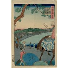 Utagawa Hiroshige II: The Seashore at Takanawa in Edo (Tôto Takanawa kaigan), from the series One Hundred Famous Views in the Various Provinces (Shokoku meisho hyakkei) - Museum of Fine Arts
