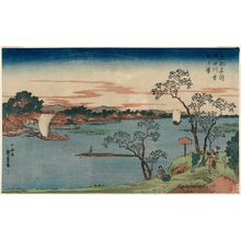歌川広重: Leafy Cherry Trees on the Sumida River (Sumidagawa hazakura no kei), from the series Famous Places in the Eastern Capital (Tôto meisho) - ボストン美術館