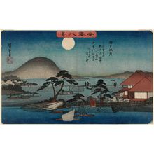 歌川広重: Autumn Moon at Seto (Seto shûgetsu), from the series Eight Views of Kanazawa (Kanazawa hakkei) - ボストン美術館