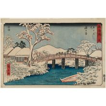 Utagawa Hiroshige: No. 5 - Hodogaya: The Katabira River and Katabira Brige (Hodogaya, Katabiragawa Katabirabashi), from the series The Tôkaidô Road - The Fifty-three Stations (Tôkaidô - Gojûsan tsugi), also known as the Reisho Tôkaidô - Museum of Fine Arts