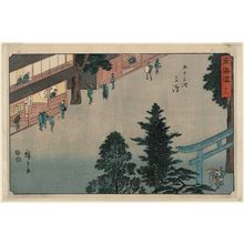 Utagawa Hiroshige: No. 12 - Mishima, from the series The Tôkaidô Road - The Fifty-three Stations (Tôkaidô - Gojûsan tsugi), also known as the Reisho Tôkaidô - Museum of Fine Arts