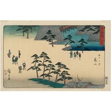 Utagawa Hiroshige: No. 47 - Kameyama, from the series The Tôkaidô Road - The Fifty-three Stations (Tôkaidô - Gojûsan tsugi), also known as the Reisho Tôkaidô - Museum of Fine Arts