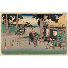 Utagawa Hiroshige: No. 59, Sekigahara, from the series The Sixty-nine Stations of the Kisokaidô Road (Kisokaidô rokujûkyû tsugi no uchi) - Museum of Fine Arts
