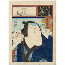 Kinoshita Hironobu I: Flowers: Actor Arashi Rikan, from the series Snow, Moon and Flowers (Setsugekka no uchi) - Museum of Fine Arts