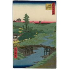 歌川広重: Furukawa River, Hiroo (Hiroo Furukawa), from the series One Hundred Famous Views of Edo (Meisho Edo hyakkei) - ボストン美術館
