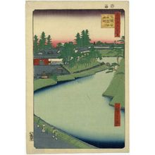 歌川広重: Benkei Moat from Soto-Sakurada to Kôjimachi (Soto-Sakurada Benkeibori Kôjimachi), from the series One Hundred Famous Views of Edo (Meisho Edo hyakkei) - ボストン美術館