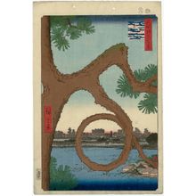歌川広重: Moon Pine, Ueno (Ueno sannai Tsuki no matsu), from the series One Hundred Famous Views of Edo (Meisho Edo hyakkei) - ボストン美術館