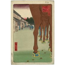歌川広重: Naitô Shinjuku, Yotsuya (Yotsuya Naitô Shinjuku), from the series One Hundred Famous Views of Edo (Meisho Edo hyakkei) - ボストン美術館