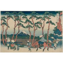 Katsushika Hokusai: Hodogaya on the Tôkaidô (Tôkaidô Hodogaya), from the series Thirty-six Views of Mount Fuji (Fugaku sanjûrokkei) - Museum of Fine Arts