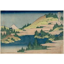 Katsushika Hokusai: Hakone Lake in Sagami Province (Sôshû Hakone no kosui), from the series Thirty-six Views of Mount Fuji (Fugaku sanjûrokkei) - Museum of Fine Arts