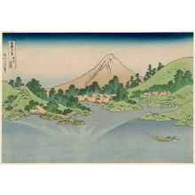 Katsushika Hokusai: Reflection in Lake Misaka, Kai Province (Kôshû Misaka suimen), from the series Thirty-six Views of Mount Fuji (Fugaku sanjûrokkei) - Museum of Fine Arts