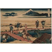 Katsushika Hokusai: Nakahara In Sagami Province (Sôshû Nakahara), from the series Thirty-six Views of Mount Fuji (Fugaku sanjûrokkei) - Museum of Fine Arts