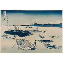 Katsushika Hokusai: Tsukuda-jima [in Edo] in Musashi Province (Buyô Tsukuda-jima), from the series Thirty-six Views of Mount Fuji (Fugaku sanjûrokkei) - Museum of Fine Arts