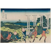 Katsushika Hokusai: Senju in Musashi Province (Bushû Senju), from the series Thirty-six Views of Mount Fuji (Fugaku sanjûrokkei) - Museum of Fine Arts