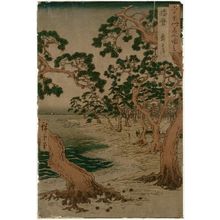 Utagawa Hiroshige: Harima Province: Maiko Beach (Harima, Maiko no hama), from the series Famous Places in the Sixty-odd Provinces [of Japan] ([Dai Nihon] Rokujûyoshû meisho zue) - Museum of Fine Arts