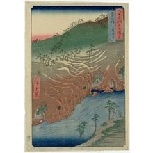 Utagawa Hiroshige: Buzen Province: The Passage Under the Rakan Monastery (Buzen, Rakan-ji shita michi), from the series Famous Places in the Sixty-odd Provinces [of Japan] ([Dai Nihon] Rokujûyoshû meisho zue) - Museum of Fine Arts