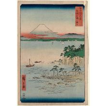 歌川広重: The Sea at Miura in Sagami Province (Sôshû Miura no kaijô), from the series Thirty-six Views of Mount Fuji (Fuji sanjûrokkei) - ボストン美術館