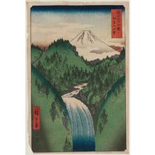 Utagawa Hiroshige: In the Mountains of Izu Province (Izu no sanchû), from the series Thirty-six Views of Mount Fuji (Fuji sanjûrokkei) - Museum of Fine Arts