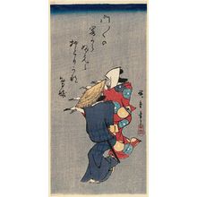 Utagawa Hiroshige: Man and Woman Dancing the Bon-odori - Museum of Fine Arts