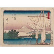 Utagawa Hiroshige: The Sea at Kanagawa (Kanagawa kaijô), from the series Thirty-six Views of Mount Fuji (Fuji sanjûrokkei) - Museum of Fine Arts