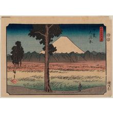 歌川広重: Ôtsuki Plain in Kai Province (Kai Ôtsukihara), from the series Thirty-six Views of Mount Fuji (Fuji sanjûrokkei) - ボストン美術館