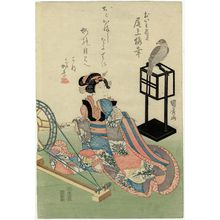 Japanese Print "Actor Onoe Baikô III as the spirit of Oiwa" by Ganjôsai Kunihiro