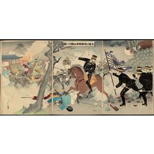 Adachi Ginko: The Great Victory of Our Army at the Battle of Pyongyang (Heijô no gekisen waga gun dai shôri no zu) - Museum of Fine Arts