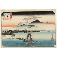 Utagawa Hiroshige: Descending Geese at Katada (Katada rakugan), from the series Eight Views of Ômi (Ômi hakkei no uchi) - Museum of Fine Arts