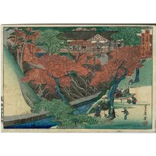Hasegawa Sadanobu I: Tsûten-kyô Bridge at Tôfuku-ji Temple (Tôfuku-ji Tsûten-kyô), from the series Famous Places in the Capital (Miyako meisho no uchi) - Museum of Fine Arts