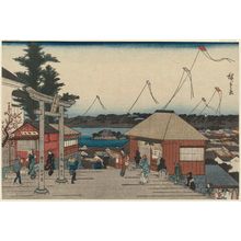 歌川広重: Tenjin Shrine at Yushima (Yushima Tenjin yashiro), from the series Famous Places in Edo (Kôto meisho) - ボストン美術館