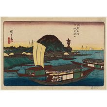 Utagawa Hiroshige: Tenpôzan in Osaka (Ôsaka Tenpôzan), from the series Famous Places of Our Country (Honchô meisho) - Museum of Fine Arts