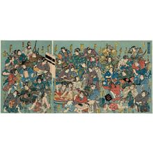 Utagawa Kuniyoshi, 歌川国芳 (Utagawa Kuniyoshi)创作的日本版画《Boy Heroes》