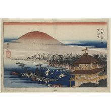 Utagawa Hiroshige: The Temple of the Golden Pavilion (Kinkaku-ji), from the series Famous Views of Kyoto (Kyôto meisho no uchi) - Museum of Fine Arts