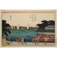 Utagawa Hiroshige: Mitsumata at Nakasu in the Eastern Capital (Tôto Nakasu Mitsumata), from the series Harbors of Japan (Nihon minato zukushi) - Museum of Fine Arts